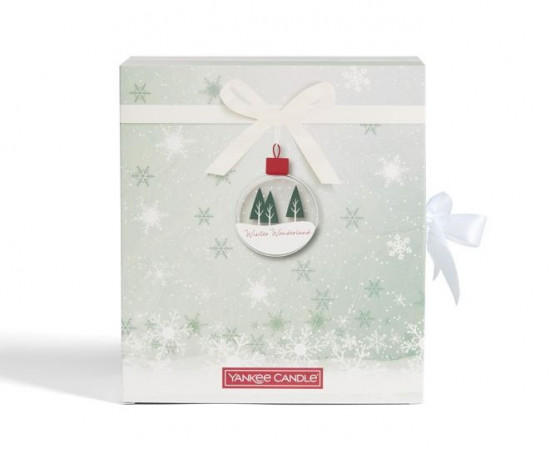 Adventní kalendář kniha, Aromatické svíčky Yankee Candle 24 ks + svícen