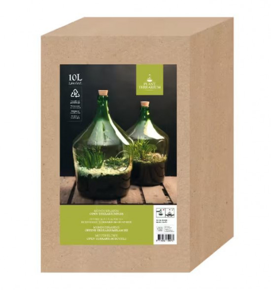 Aerarium s otvorem a korkovou zátkou, 10 l, sklo-23946