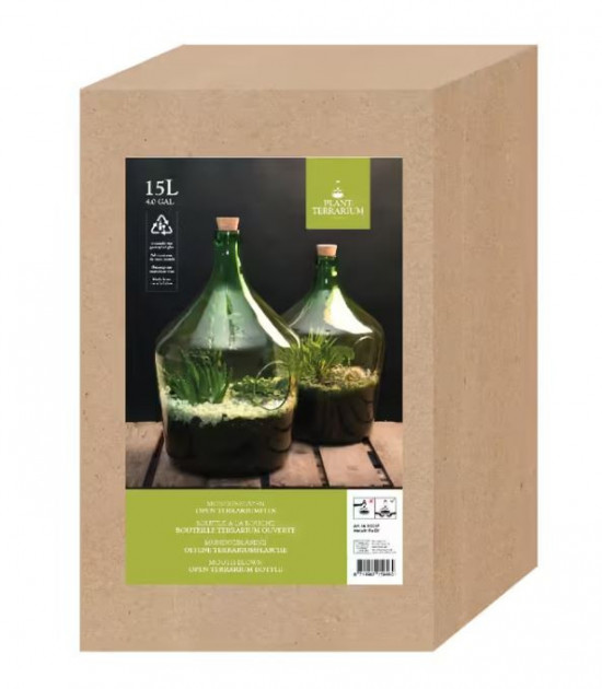 Aerarium s otvorem a korkovou zátkou, 15 l, sklo-23957