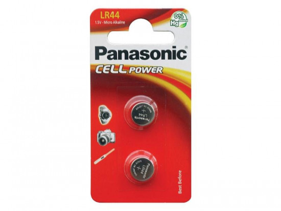 Alkalická mikro baterie Panasonic LR44, balení 2 ks