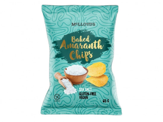 Amarantové chipsy s mořskou solí, McLloyd's, 65 g