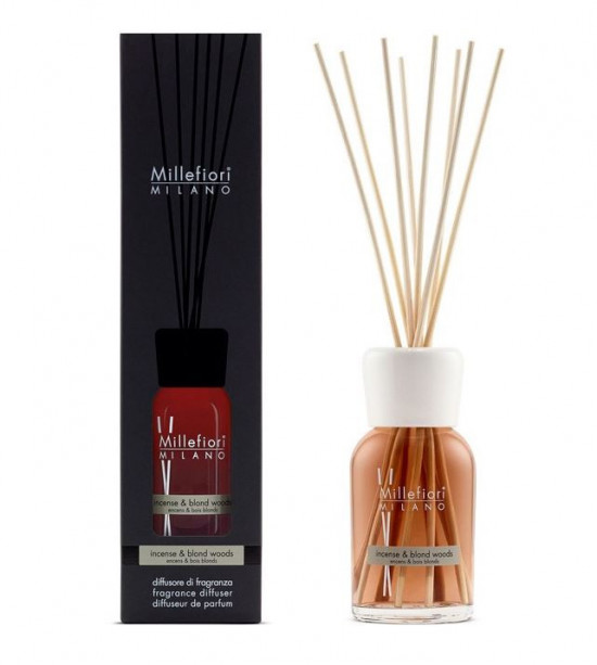 Aroma difuzér, Millefiori Natural, Incense & Blond Woods, provonění 90 dní