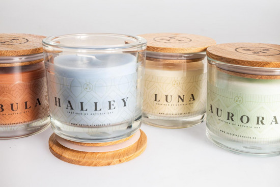 Aromatická svíčka, Asteria Candles Halley, hoření až 40 hod-23019