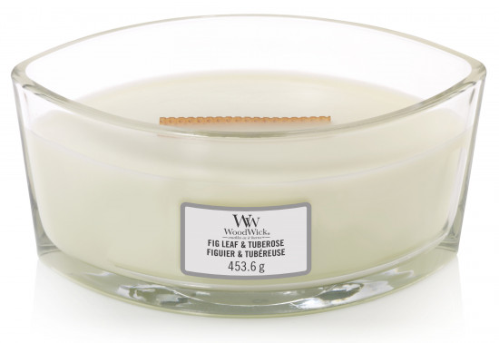 Aromatická svíčka loď, WoodWick Fig Leaf & Tuberose, hoření až 40 hod