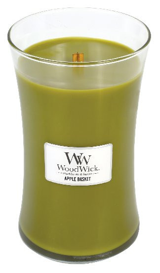 Aromatická svíčka váza, WoodWick Apple Basket, hoření až 120 hod-409
