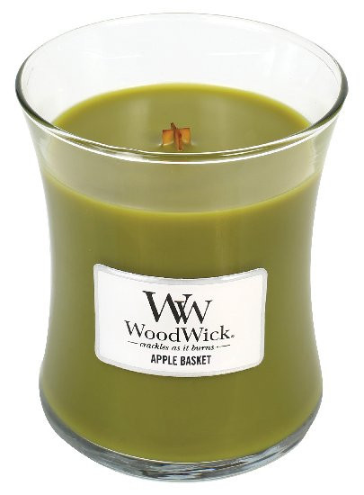 Aromatická svíčka váza, WoodWick Apple Basket, hoření až 65 hod