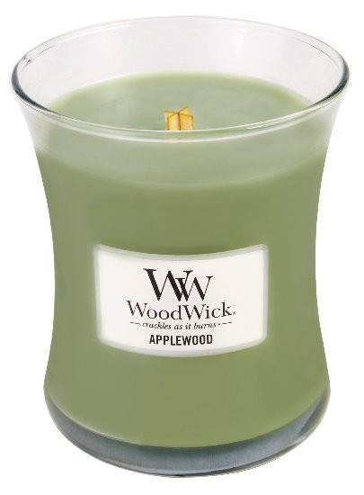Aromatická svíčka váza, WoodWick Applewood, hoření až 65 hod-1179