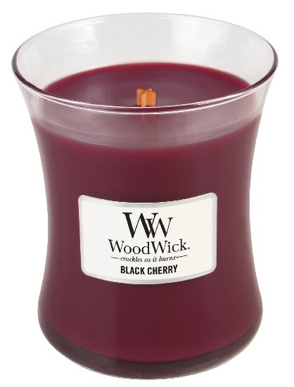 Aromatická svíčka váza, WoodWick Black Cherry, hoření až 65 hod-889