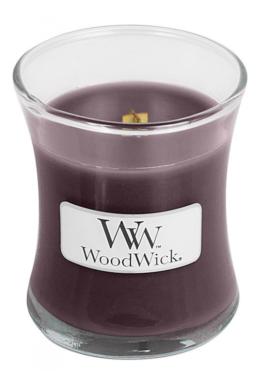 Aromatická svíčka váza, WoodWick Black Plum Cognac, hoření až 30 hod