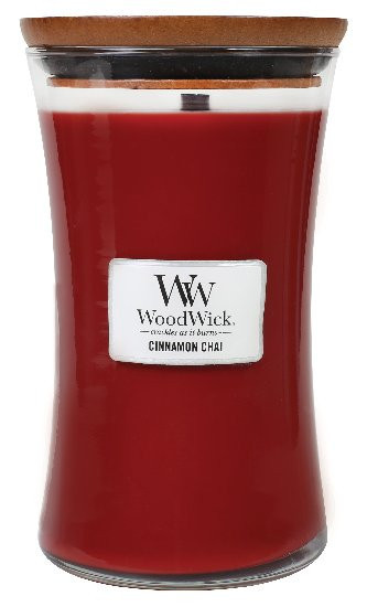 Aromatická svíčka váza, WoodWick Cinnamon Chai, hoření až 120 hod-944