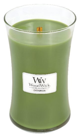 Aromatická svíčka váza, WoodWick Evergreen, hoření až 120 hod-203