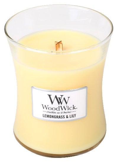Aromatická svíčka váza, WoodWick Lemongrass & Lily, hoření až 65 hod-719