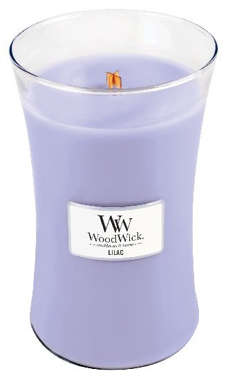 Aromatická svíčka váza, WoodWick Lilac, hoření až 120 hod