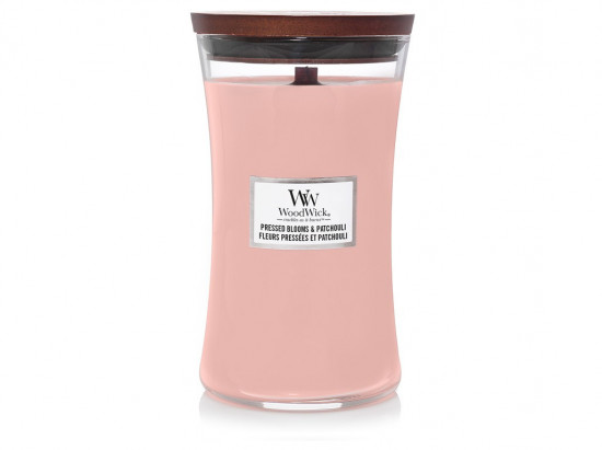 Aromatická svíčka váza, WoodWick Pressed Blooms & Patchouli, hoření až 120 hod