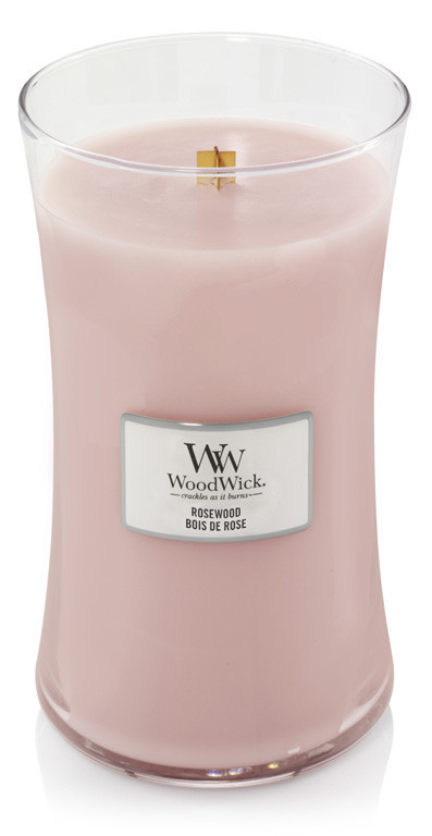 Aromatická svíčka váza, WoodWick Rosewood, hoření až 120 hod-564
