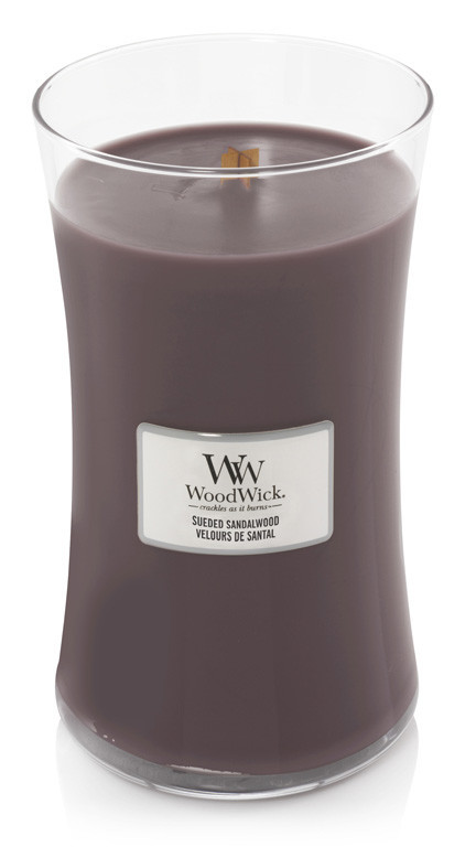 Aromatická svíčka váza, WoodWick Sueded Sandalwood, hoření až 120 hod