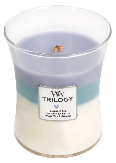 Aromatická svíčka váza, WoodWick Trilogy Calming Retreat, hoření až 65 hod-486