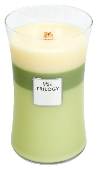 Aromatická svíčka váza, WoodWick Trilogy Garden Oasis, hoření až 120 hod-1259