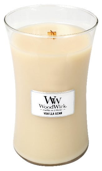 Aromatická svíčka váza, WoodWick Vanilla Bean, hoření až 120 hod-805