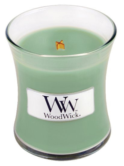 Aromatická svíčka váza, WoodWick White Willow Moss, hoření až 30 hod-211