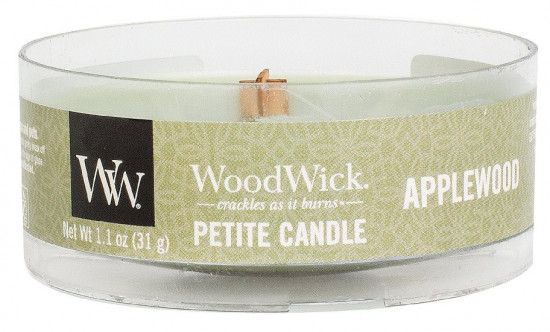 Aromatická svíčka, WoodWick Petite Applewood, hoření až 8 hod-271