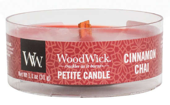 Aromatická svíčka, WoodWick Petite Cinnamon Chai, hoření až 8 hod-378