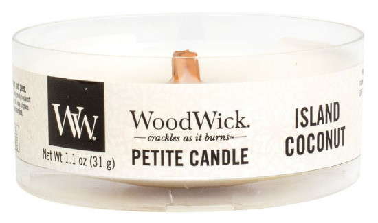 Aromatická svíčka, WoodWick Petite Island Coconut, hoření až 8 hod-660