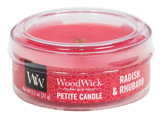 Aromatická svíčka, WoodWick Petite Radish and Rhubarb, hoření až 8 hod-435