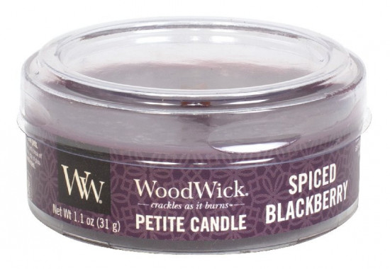 Aromatická svíčka, WoodWick Petite Spiced Blackberry, hoření až 8 hod-716