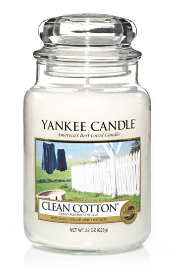 Aromatická svíčka, Yankee Candle Clean Cotton, doba hoření až 150 hod-1088