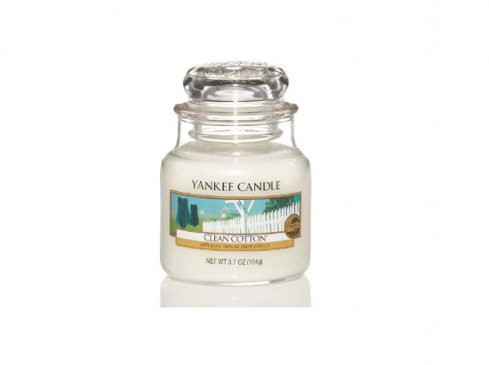 Aromatická svíčka, Yankee Candle Clean Cotton, hoření až 30 hod-3374