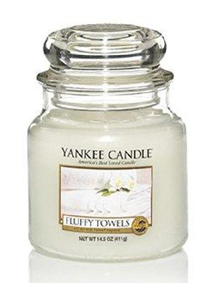 Aromatická svíčka, Yankee Candle Fluffy Towels, hoření až 75 hod-415