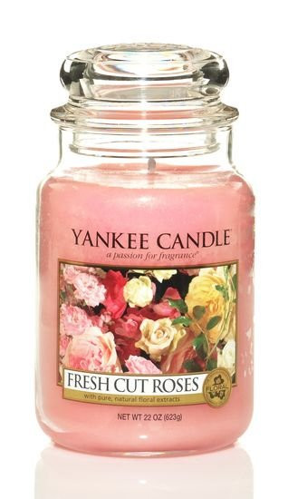 Aromatická svíčka, Yankee Candle Fresh Cut Roses, hoření až 150 hod