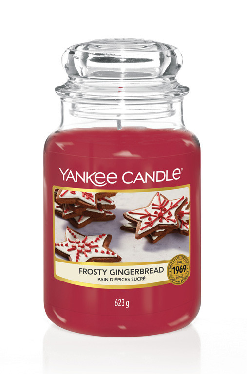 Aromatická svíčka, Yankee Candle Frosty Gingerbread, hoření až 150 hod