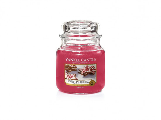 Aromatická svíčka, Yankee Candle Frosty Gingerbread, hoření až 75 hod-3377
