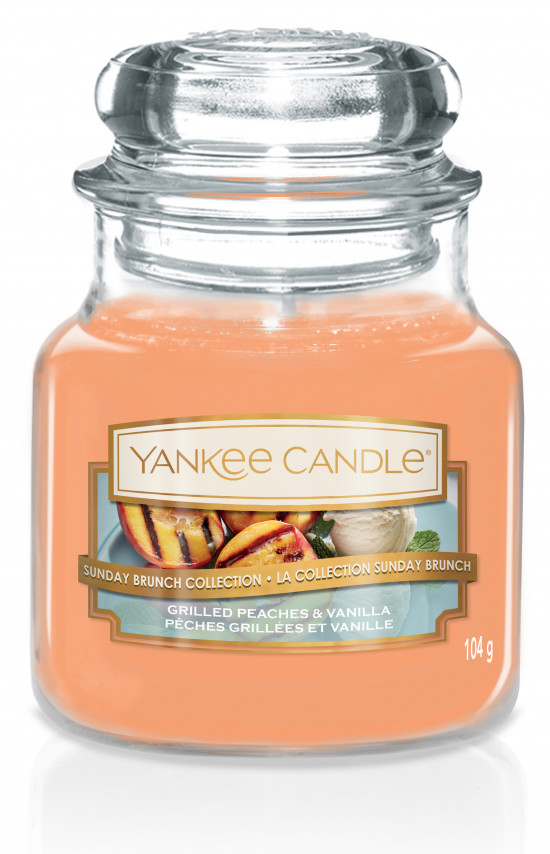 Aromatická svíčka, Yankee Candle Grilled Peaches & Vanilla, hoření až 30 hod-160