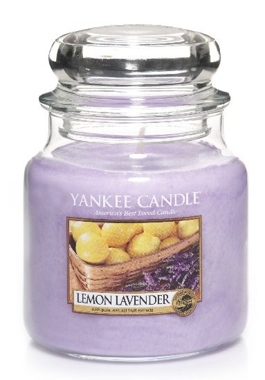 Aromatická svíčka, Yankee Candle Lemon Lavender, hoření až 75 hod