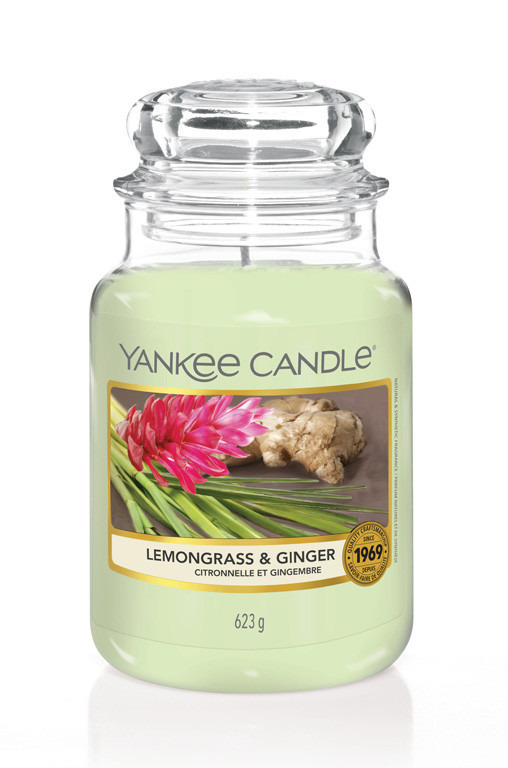 Aromatická svíčka, Yankee Candle Lemongrass & Ginger, hoření až 150 hod-4801