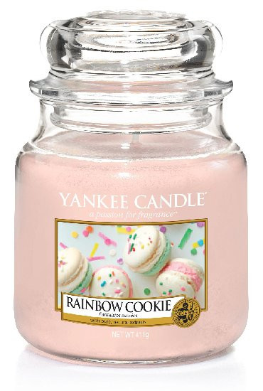 Aromatická svíčka, Yankee Candle Rainbow Cookie, hoření až 75 hod