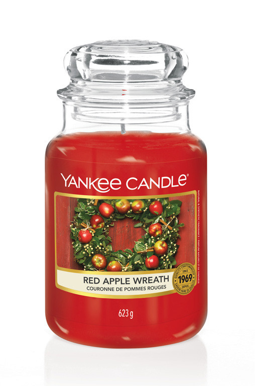 Aromatická svíčka, Yankee Candle Red Apple Wreath, hoření až 150 hod