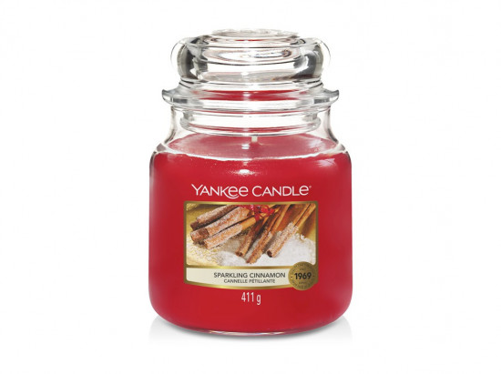 Aromatická svíčka, Yankee Candle Sparkling Cinnamon, hoření až 75 hod