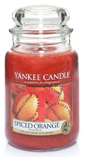 Aromatická svíčka, Yankee Candle Spiced Orange, hoření až 150 hod