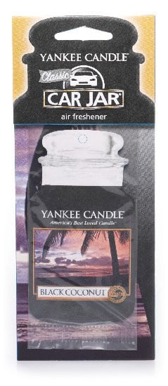 Aromatická visačka do auta, Yankee Candle Black Coconut, papírová, provonění až 4 týdny