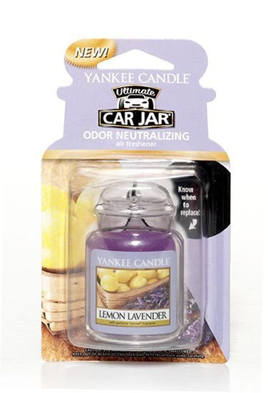 Aromatická visačka do auta, Yankee Candle Lemon Lavender, gelová, provonění až 4 týdny