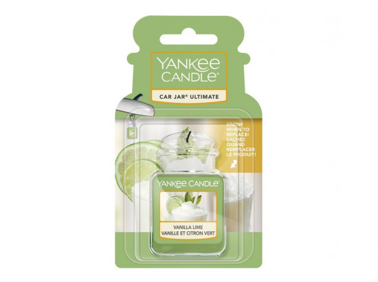 Aromatická visačka do auta, Yankee Candle Vanilla Lime, gelová, provonění až 4 týdny-21990