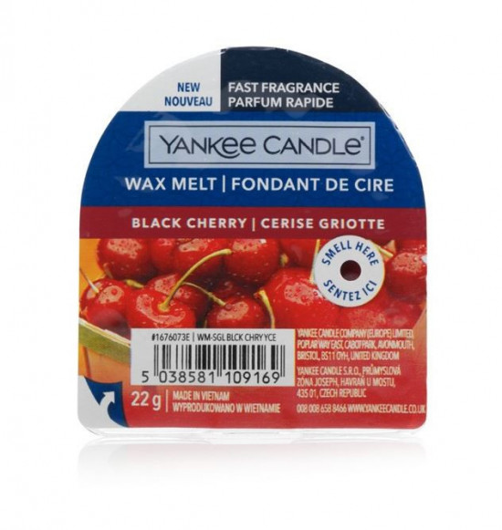 Aromatický vosk, Yankee Candle Black Cherry, nový, provonění až 8 hod-4973