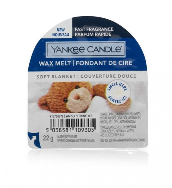 Aromatický vosk, Yankee Candle Soft Blanket, nový, provonění až 8 hod-4979