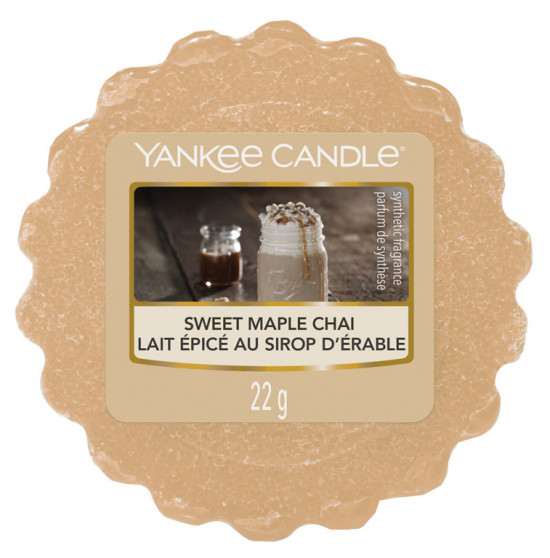 Aromatický vosk, Yankee Candle Sweet Maple Chai, provonění až 8 hod