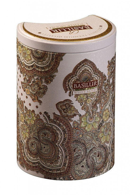 Aromatizovaný zelený čaj, Basilur Orient White Moon, plechová dóza, sypaný, 100 g
