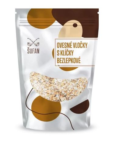 Bezlepkové ovesné vločky s klíčky, Šufan, 500 g